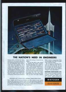 EUGENE DIETZGEN COMPANY The Need for Engineers 1957 ad  