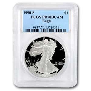   1990 S (Proof) Silver American Eagle   PR 70 DCAM PCGS Toys & Games