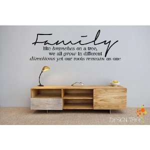 Family Like Branches On A Tree vinyl lettering wall sayings home art 