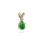 Jewels For Me Heart Cut 14K Yellow Gold Emerald Pendant
