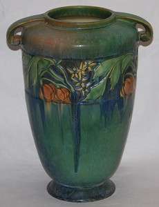 Roseville Pottery Baneda Green Vase 599 12  