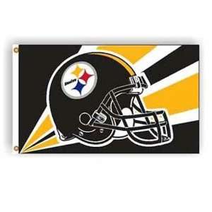 Pittsburgh Steelers NFL Helmet Design 3x5 Banner Flag 