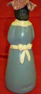 Mrs Butterworths Brown Glass Syrup Bottle Painted w Hat  