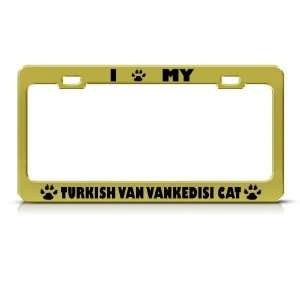 Turkish Van/ Vankedisi Cat Metal License Plate Frame Tag Holder