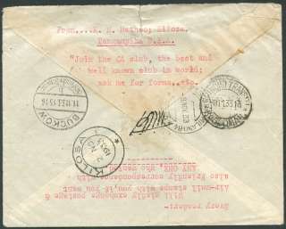 BRITISH TANGANYKA TO GERMANY Reg Air Mail Cover 1933  