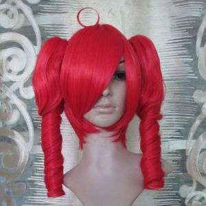 New Womens Short Wine red Ponytail Hair Cosplay Party Wig 35cm  