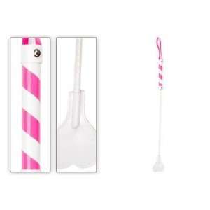 Pvc Heart Crop White With Pink Stripes
