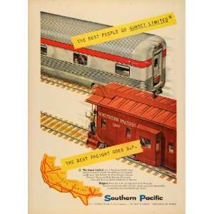   Railway Sunset Limited Train   Original Print Ad