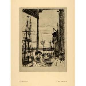   Rotherhithe London England Ship Port Sea Art   Original Halftone Print