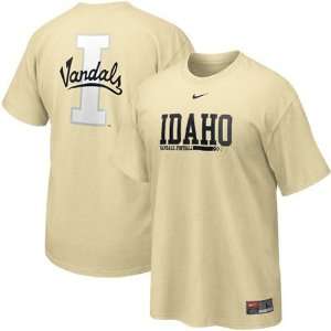  Nike Idaho Vandals Gold Practice T shirt Sports 