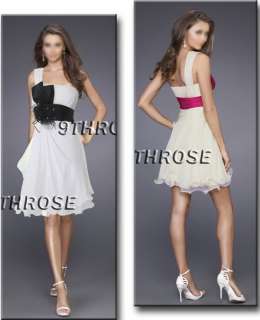    ONE SHOULDER WHITE COCKTAIL/PARTY/PROM/EVENING SHORT DRESS  