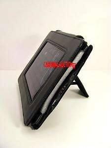 Black Leather iPad Solar Charger Skin Case Sleeve Cover  