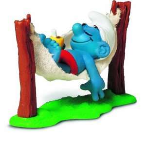    Schleich The Smurfs Mini Figure Smurf in Hammock Toys & Games