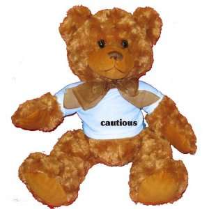  cautious Plush Teddy Bear with BLUE T Shirt Toys & Games