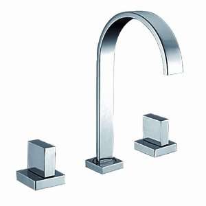 Two Handle Desk Mounted Widespread Bahtroom Vanity Sink Faucet, Chrome