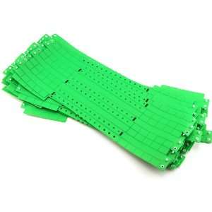 Bar & Event Removable 10 Stub Wristbands   Neon Green   Set of 100 