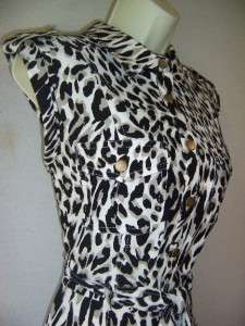   KLEIN Animal Print Sleeveless Career/Cocktail Coat Dress 10 NWT  