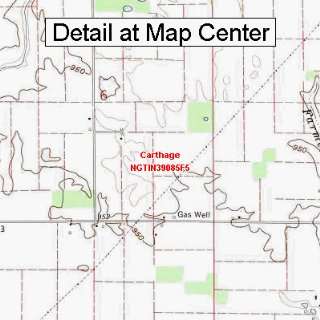  USGS Topographic Quadrangle Map   Carthage, Indiana 