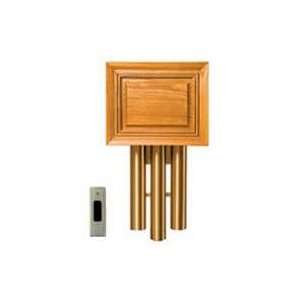  Battery Chime with Hanging Tubes, Oak & Brass