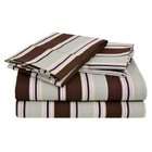 Elite Home Collection Oversized Stripe Print 250 Thread Count Cotton 