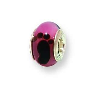  Reflections Kids Pink Foot Mur. Glass Bead Char   JewelryWeb Jewelry