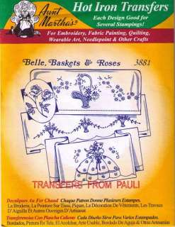 Belle, Baskets & Roses Transfers at Aunt Marthas Transfers From Pauli
