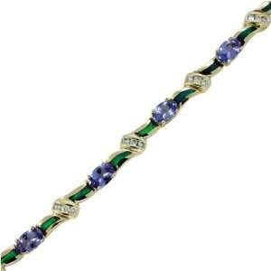  14k Yellow Gold 4.82 Ct Tanzanite & 0.47 Ct Diamond 