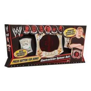  WWE   Electro Vision Spinner Belt   Sports Memorabilia 