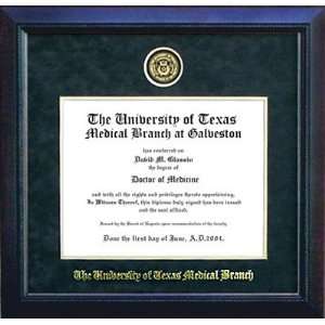  UT Medical Branch Diploma Frame in Carbon Black Suede 