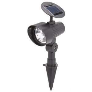 Solar Spotlight with 3 LED Lamps and Adjustable Solar Panel (Stake in 