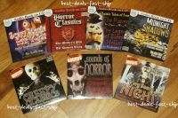 Lot of 4 Scary Audio Books & 3 Halloween Music CDs New  