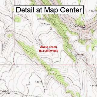  USGS Topographic Quadrangle Map   Ankle Creek, Oregon 