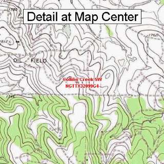  USGS Topographic Quadrangle Map   Collins Creek SW, Texas 
