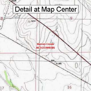  USGS Topographic Quadrangle Map   Barron Creek, Colorado 