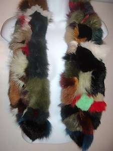 New Lane Bryant multicolored fur neck scarf wrap angora stole Hot Item 