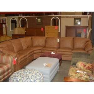 100% Bellagio Leather Sectional Sofa set*NEW*NR 