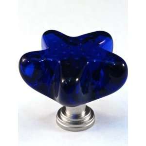 Cal Crystal   Starfish Blue Knob (Cal Artx S4B Sn) Satin 