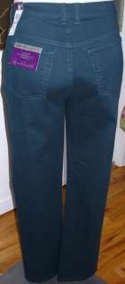 NEW Gloria Vanderbilt Amanda Jeans Pants Purple Plum Teal 8 10 12 14 