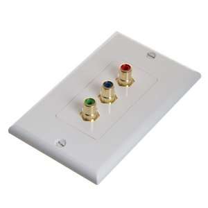  3 RCA component Wall Plate (RGB)   Coupler Type 
