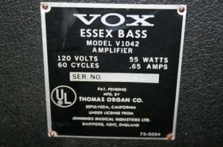 VOX Essex V1042 Bass Combo Amplifier  