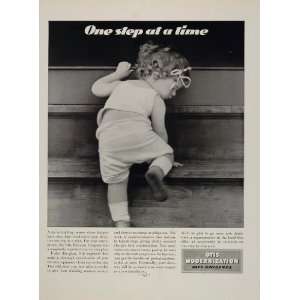   Baby Crawling Steps Stairs   Original Print Ad