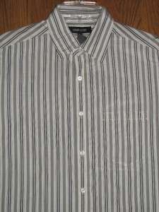 Mens MURANO S/S Striped Silk/Cotton Shirt NWT M MEDIUM  