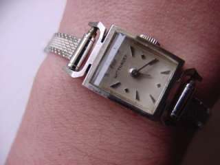 Vintage Ladies Wittnauer Wind up 14k White Gold Watch  