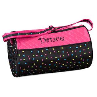 Sassi Designs Black Pink Confetti Medium Roll Duffel Dance Bag at 