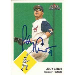 San Diego Padres Jody Gerut Signed 2003 Fleer Card Sports 