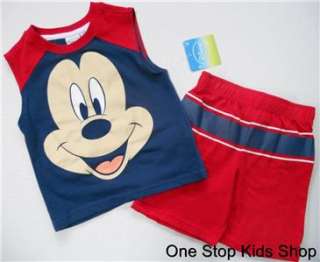 MICKEY MOUSE Toddler Boys 24 Mo 2T 3T 4T 5T Set OUTFIT Shirt Top 