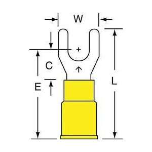  Fork Terminal,yellow,12 To 10 Awg,pk500   3M Everything 