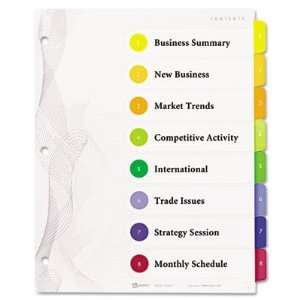    Designer Ready Index Dividers Multicolor 8 Tab 498259 Electronics