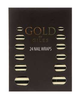 Winter White (Cream) Gold By Giles Zig Zag Nails Wraps  238659712 