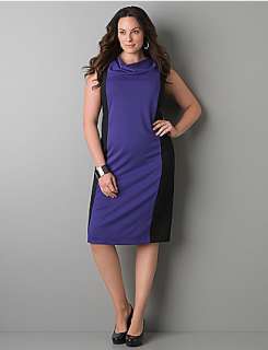   product,entityNamePonte knit sleeveless colorblock dress